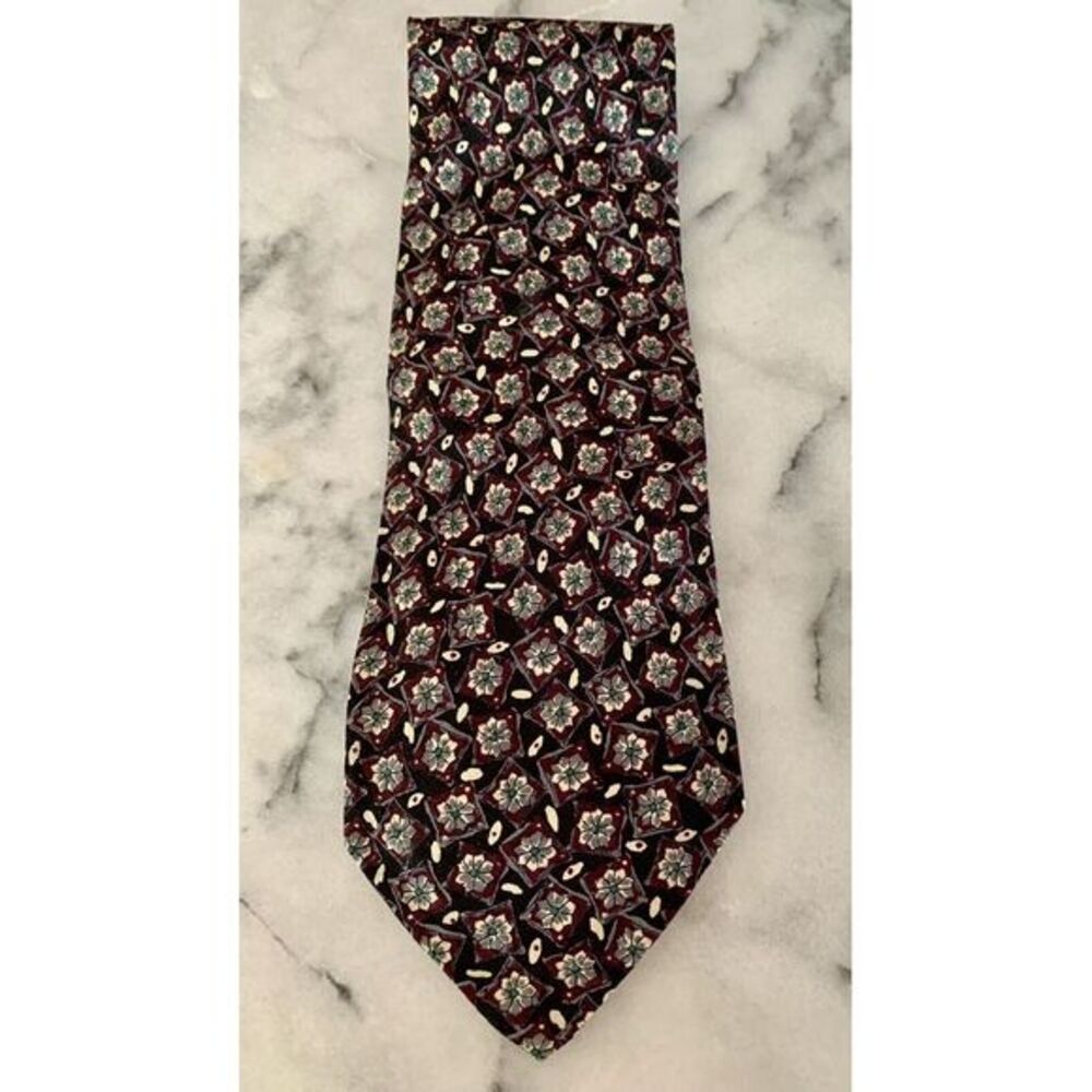 Robert Talbott Floral Geometric Silk Handmade Tie